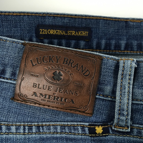 Lucky 221 Original Straight Mens Blue Jeans 38×28 - Picture 5 of 7